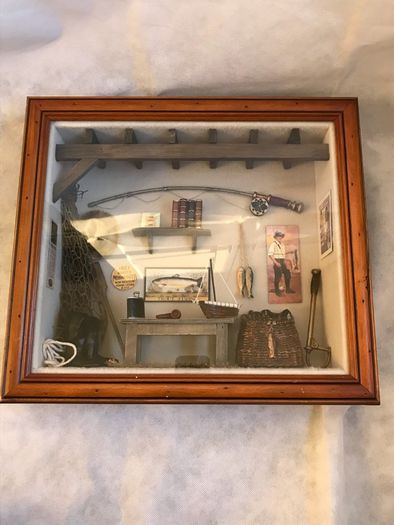 Fishing Memorabilia Shadow Box
