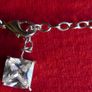 Vintage Large Diamond Style Bling Choker Necklace, Silver Crystal Crucifix Cross Image 5