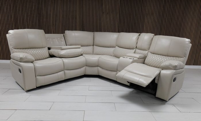 Rita Manual Corner Leather Recliner Sofa