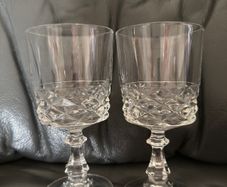 Cristal D'Arques DIAMOND Wine Glasses Clear set of 2