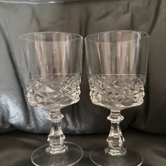 Cristal D'Arques DIAMOND Wine Glasses Clear set of 2