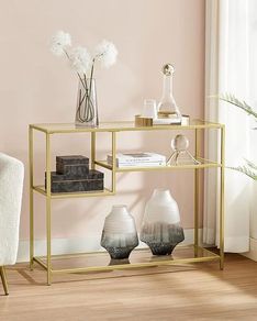 Gold Console table