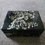 Black Jewellery Box with Peacock Design and Ring Storage Image 3