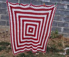Traditional crochet blanket