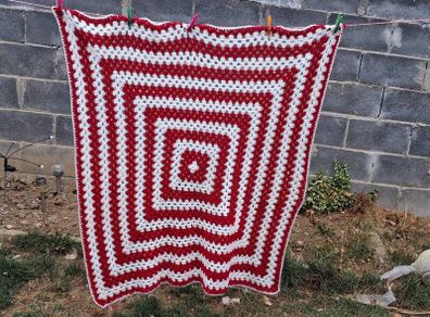 Traditional crochet blanket