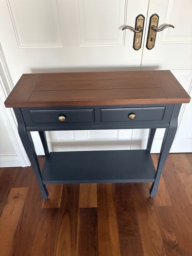 Ashford noir console table with shelf