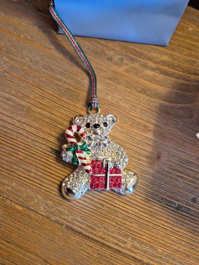 2019 Newbridge Silverware Christmas Bear Ornament, Silver Plated, Mint Condition, Original Packaging