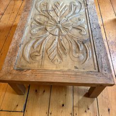 Indonesian Hand-Carved Teak Wood coffee table