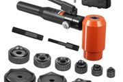 Knockout Punch Set, 147.1 kN Hydraulic Knockout Set, 12.7 to 101.6mm KO Tool Kit Hole Making Tool, KO Tools Kit W/10 Dies for Metal Electrical Cabinet, Electrical Control Cabinet, Switch Cabinet