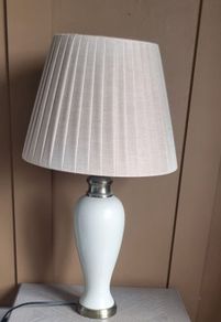 Pair of cream lamps