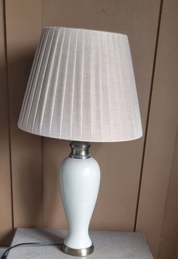 Pair of cream lamps