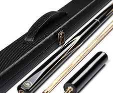 3/4 Jointed Snooker Billiard Pool Cue Handmade Ash Shaft 3 Piece Tips 9.7mm with Extension Accessories Hard Case/Bag to Choose