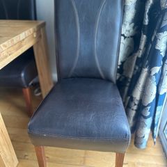Set of 8 Leather Dining Chairs