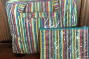 Pre-loved Boots Striped toiletry and make up bags