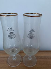 2 Large Lager Glasses