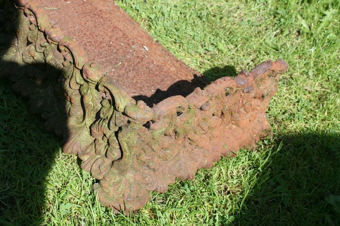 Antique Cast Iron Fire Fret Guard Front bars Fireplace grate 44" x 10"