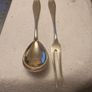 Finnish 813 silver Pickle Fork and Spoon matched set Image 3