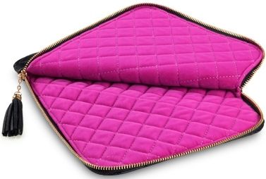 New Ipad 3 / 2 Alesha Quilted Leather Case Cover REDUCED  Black , Cream By Covert