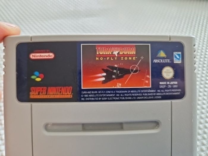 Turn and Burn No Fly Zone Snes Super Nintendo Arcade Retro Games Original
