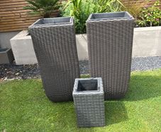 rattan plant pots