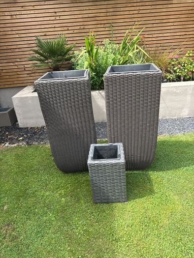 rattan plant pots