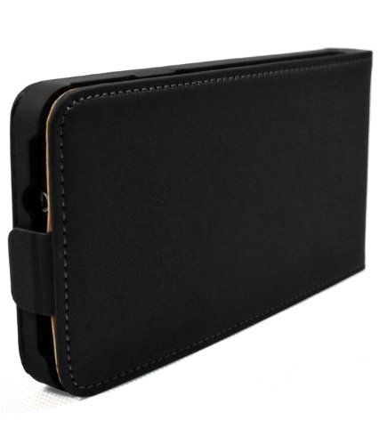 Black Leather Flip Case For Apple iPhone5 iPhone 5 5G COVER