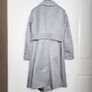 Quin & Donnelly Vintage Grey Pale Blue Trench Coat 14UK/42EU Image 8