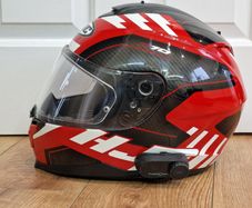 HJC C70 Motorcycle Helmet Koro MC1 Black White Red