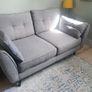 DFS 2 Seater Sofa Couch, French Connection Zinc style. Grey tweed, in very good condition. Image 5