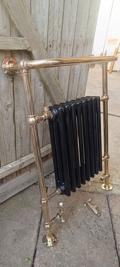 Brass and Cast Iron towel radiator