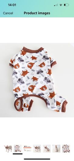 Dog Clothes,Autumn Winter Soft Warm Dog Pajamas Jumpsuit Pug Bulldog Onesies Clothes Costume for Cats Puppy Small Dogs Medium Dogs M,Brown