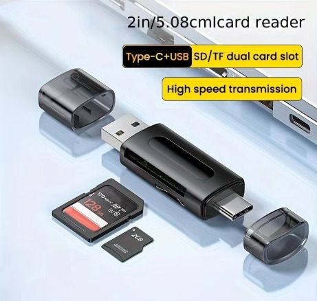6-in-1 USB 3.0 Multi-Function Aluminum Alloy Card Reader - Supports TF/SD Cards and USB Drives for Smartphones, Dash Cams, Cameras, and Computers