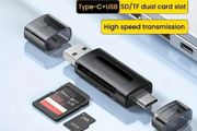 6-in-1 USB 3.0 Multi-Function Aluminum Alloy Card Reader - Supports TF/SD Cards and USB Drives for Smartphones, Dash Cams, Cameras, and Computers