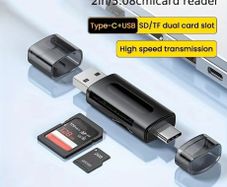 6-in-1 USB 3.0 Multi-Function Aluminum Alloy Card Reader - Supports TF/SD Cards and USB Drives for Smartphones, Dash Cams, Cameras, and Computers