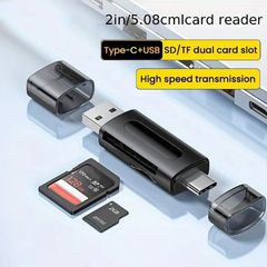 6-in-1 USB 3.0 Multi-Function Aluminum Alloy Card Reader - Supports TF/SD Cards and USB Drives for Smartphones, Dash Cams, Cameras, and Computers