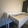 White Computer Desk with Drawers Image 5