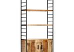 4-Tier Bookcase 80x30x180 cm Rough Mango Wood