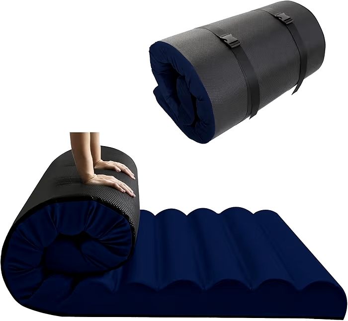 Roll Up Floor Mattress Small Double, 190x120cm, Navy