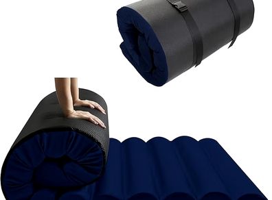 Roll Up Floor Mattress Small Double, 190x120cm, Navy