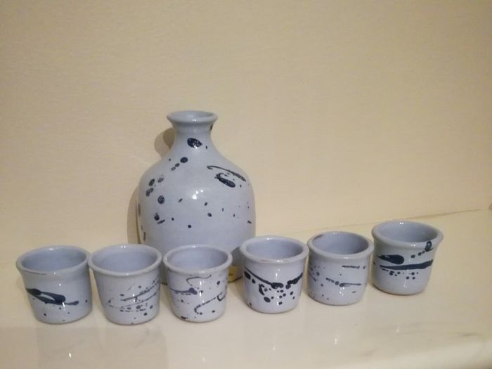 Austrian Handmade Decanter and Shot Glasses
