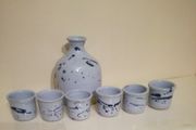 Austrian Handmade Decanter and Shot Glasses