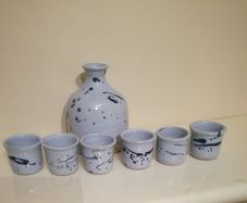 Austrian Handmade Decanter and Shot Glasses