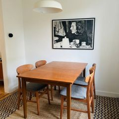 Vintage Mid Century Teak Extending Dining Table & 4 Chairs