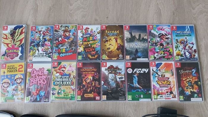 Nintendo Switch game console with 16 games & acces