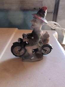 Witch on Motorcycle Figurine.