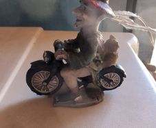 Witch on Motorcycle Figurine.