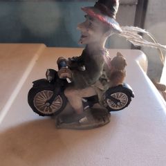 Witch on Motorcycle Figurine.