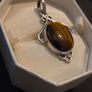 925 Sterling Silver Tigers Eye Pendant Image 2