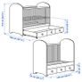 IKEA GONATT Cot with drawer, white 70x140 cm Image 3