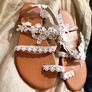 Womens Lace Flat Sandals Size 43 Image 2